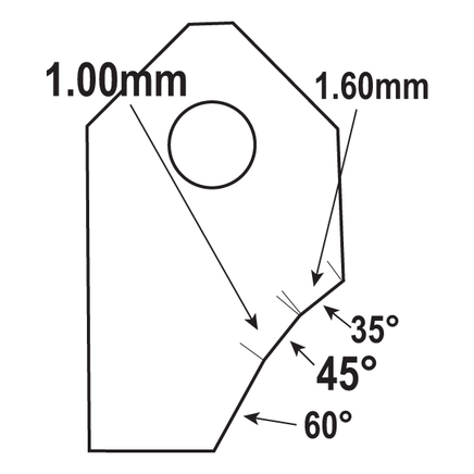 Valve Seat Cutter Blade FT-45039W3