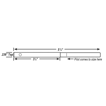 .236" Top Tapered Carbide Pilots | .2560" (6.50mm) | PCT-2560M