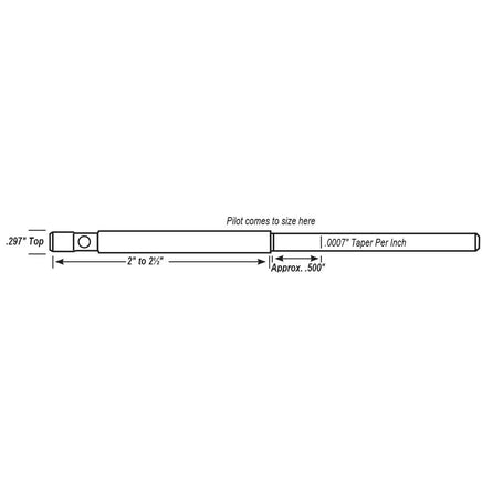 P-1178N | .297" Top Solid Tapered High Speed Steel Pilots