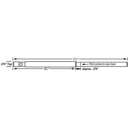 .375" Extended Length Solid-Tapered High Speed Steel Pilot | .2755" (7.00mm) | P-5275NL