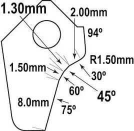 BSS-4502 : Black Smoke Series Valve Seat Cutter Blade : GOODSON