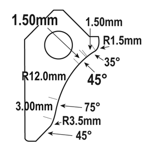 FT-003B-HP : Valve Seat Cutter Blade : GOODSON