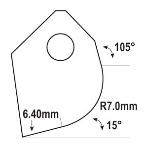 FT-077B-HP : Valve Seat Cutter Blade : GOODSON