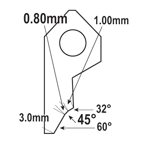 FT-215B-HP : Valve Seat Cutter Blade : GOODSON