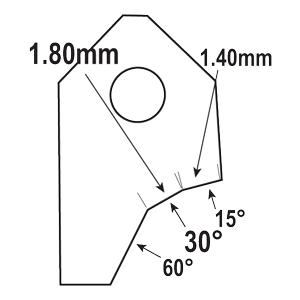 FT-30071S1 : Valve Seat Cutter Blade : GOODSON