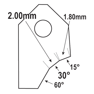 FT-30079S2 : Valve Seat Cutter Blade : GOODSON