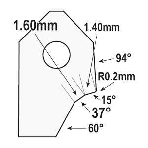 FT-37063S60 : Valve Seat Cutter Blade : GOODSON