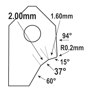 FT-37079S60 : Valve Seat Cutter Blade : GOODSON