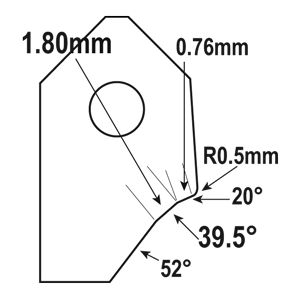 FT-39570T1 : Valve Seat Cutter Blade : GOODSON