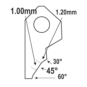 FT-4028B-HP : Valve Seat Cutter Blade : GOODSON