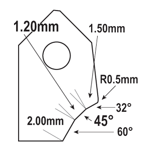 FT-4247A-HD : Valve Seat Cutter Blade : GOODSON