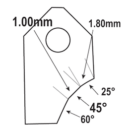 FT-45039U2 : Valve Seat Cutter Blade : GOODSON