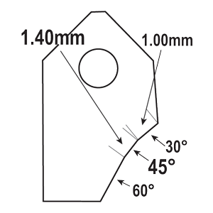 FT-45055V1 : Valve Seat Cutter Blade : GOODSON