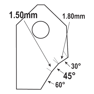 FT-45059V1 : Valve Seat Cutter Blade : GOODSON