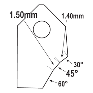 FT-45059V2 : Valve Seat Cutter Blade : GOODSON