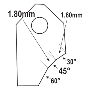 FT-45075V1 : Valve Seat Cutter Blade : GOODSON