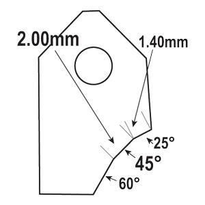 FT-45079U1 : Valve Seat Cutter Blade : GOODSON