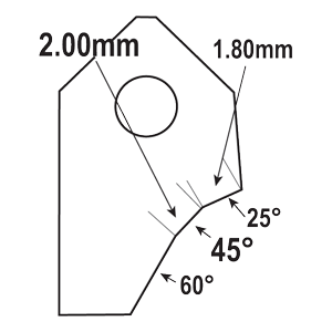 FT-45079U2 : Valve Seat Cutter Blade : GOODSON