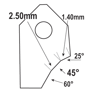 FT-45098U1 : Valve Seat Cutter Blade : GOODSON