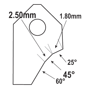 FT-45098U2 : Valve Seat Cutter Blade : GOODSON