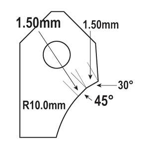 FT-5119A-HP : Valve Seat Cutter Blade : GOODSON