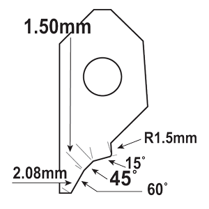 FTM-187 : Micro Valve Seat Cutter Blade : GOODSON