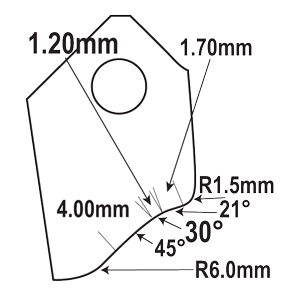 IFT-30B-HP : Valve Seat Cutter Blade : GOODSON