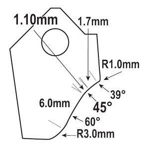 IFT-4539B-HP : Valve Seat Cutter Blade : GOODSON