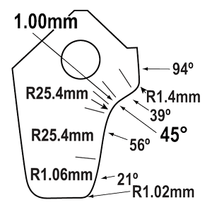 IFT-4556B-HP : Valve Seat Cutter Blade : GOODSON