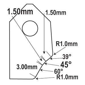 IFT-4560A-HD : Valve Seat Cutter Blade : GOODSON