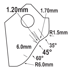 IFT-4560B-HP : Valve Seat Cutter Blade : GOODSON