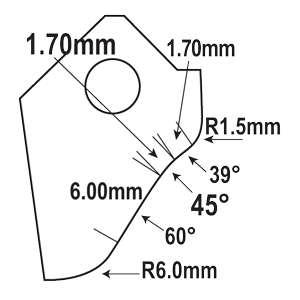 IFT-45B-HP : Valve Seat Cutter Blade : GOODSON