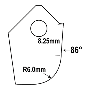 IFT-86RB-HP : Valve Seat Cutter Blade : GOODSON