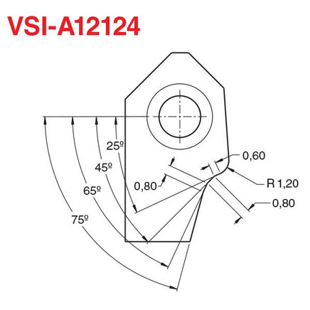 VSIA12124 Valve Seat Cutter Profile