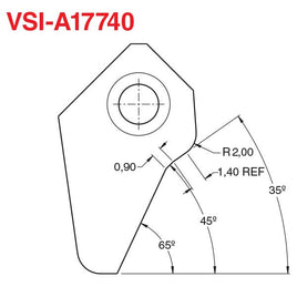 VSIA17740 Valve Seat Cutter Blade Profile