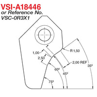 VSIA19446 Valve Seat Cutter Blade Profile