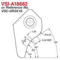 VSIA18882 Valve Seat Cutter Blade Profile