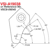 VSIA19038 Valve Seat Cutter Blade Profile