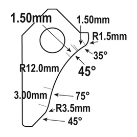 FT-003B-HP : Valve Seat Cutter Blade : GOODSON