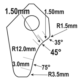 FT-004B-HP : Valve Seat Cutter Blade : GOODSON