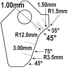 FT-005B-HP : Valve Seat Cutter Blade