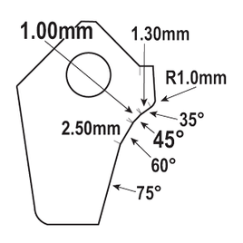 FT-069B-HP : Valve Seat Cutter Blade : GOODSON