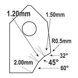 FT-4247A-HD : Valve Seat Cutter Blade : GOODSON