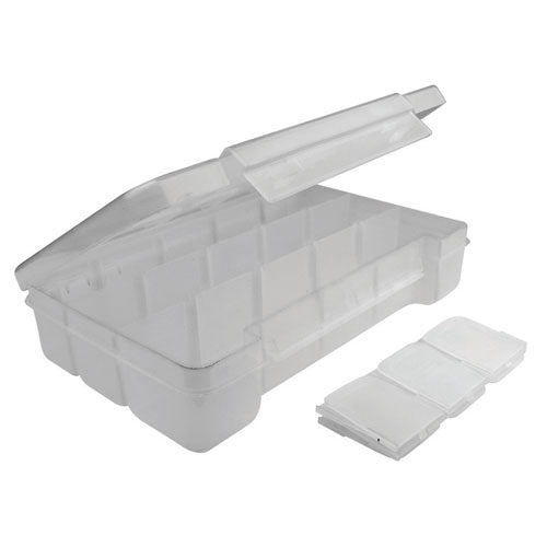 Clear Plastic Storage Box With Dividers & Inserts