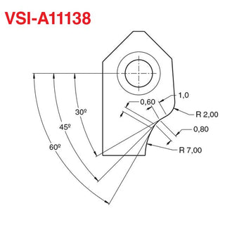 VSIA11138 Valve Seat Cutter Blade Profile