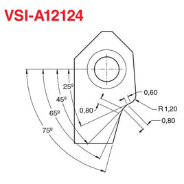 VSIA12124 Valve Seat Cutter Profile