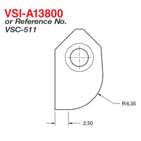 VSIA13800 Valve Seat Cutter Blade Profile